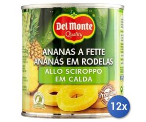 12x Multipack Del Monte Ananas Sciroppato Gr 435