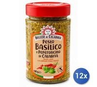 12x Multipack Delizie di Calabria Pesto al basilico e pepe gr. 190