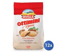 12x Multipack Divella Biscotti Ottimini Ripieni Nocciole Gr300