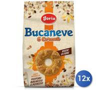 12x Multipack Doria Biscotti Bucaneve Sacco 6 Cereali Gr 300