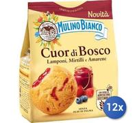 12x Multipack Mulino Bianco Biscotti Cuor Di Bosco Gr 300