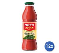 12x Multipack Mutti Passata Basilico Bottiglia Gr 700 Vetro