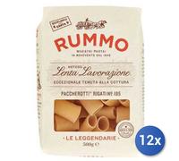 12x Multipack Rummo Le leggendarie - Paccherotti rigati n. 195 gr. 500
