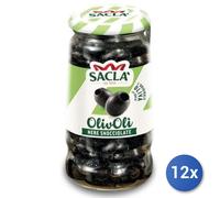 12x Multipack Sacla Olive Nere Snocciolate Gr 135