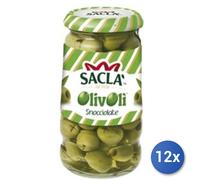 12x Multipack Sacla Olive Snocciolate Gr 290