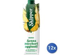 12x Multipack Skipper Succo Brik Lt 1 Ananas Senza/Zuccher