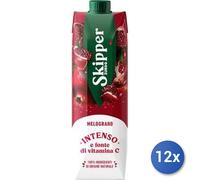12x Multipack Succo Skipper Brik Lt 1 Melograno