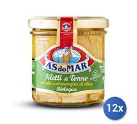 12x Multipack Tonno Asdomar Olio Extrav. Gr 150 Vetro