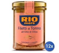 12x Multipack Tonno Rio Mare Olio Gr 180 Filetti Vetro