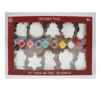 12x Natale Figure di Gesso Set Pittura Bastelset da Decorazione Malen