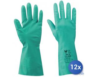 12x Neri Spa Guanti In Nitrile Lunghi Colore Verde Misura 8 - M