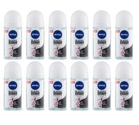 12x Nivea Invisible deodorante antitraspirante bianco e nero roll on da donna