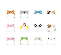 12x Note Adesive Con Panda Cartoons Pad Memos Animali Note Adesive Per La Scuola