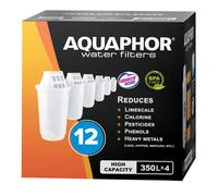 12x Originale Aquaphor Filtro A5H per Duro Acqua (350l), Extra Protezione Calce