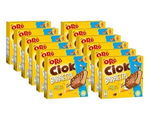 12X Oro Ciok Barrette Ricoperte di Cioccolato al Latte con Ripieno di Cacao e Riso Soffiato 162g [12 Confezioni]
