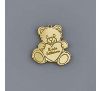 12X ORSO IL MIO BATTESIMO plexiglass ORO 4 cm DECORAZIONE BOMBONIERA