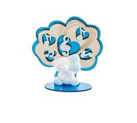 12X Orso Orsetto AZZURRO con albero e note musicali 6 cm BOMBONIERA 1AMZ