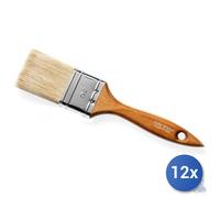 12x PENNELLESSA MAURER TRIPLA MANICO LEGNO mm 60