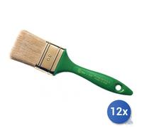 12x PENNELLESSA TRIPLA PURA SETOLA 406 MANICO PLASTICA mm 60