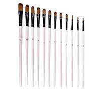12x Pennelli In Nylon Per Artisti Set Di Pennelli Per Pittura A Olio Durevoli