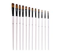 12x Pennelli In Nylon Per Artisti Set Di Pennelli Per Pittura A Olio Durevoli