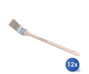 12x PENNELLO MAURER PER RADIATORI PURA SETOLA MANICO LEGNO mm 50