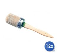 12x PENNELLO OVALINO PURA SETOLA 600 MANICO PLASTICA N 12