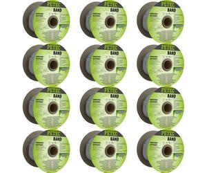 12x Petec Nastro Karo, Butile, Piatto, Grigio 2 Mm X 20 Mm X 16 M Rullo