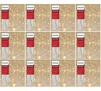 12x Philips 30ct Natale Batteria Op LED Stringa Fairy Goccia di Rugiada Caldo