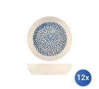 12x Piatti H&H fondi Atlas In Stoneware Assortito Cm 20