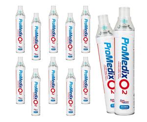 12x Promedix 12L Inalatore Portatile di Ossigeno in Bombola al 99,4% PR-994