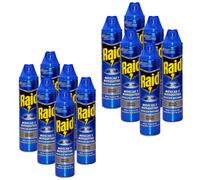 12x Raid Insetticida Spray Mosche e Zanzare 600ml, Azione Rapida e Duratura