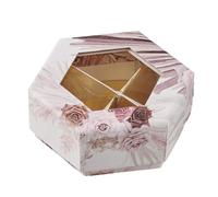 12X Scatola degustazione portaconfetti FLOWER 8x8x3.5 cm BOMBONIERA 1FHO