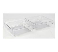 12X Scatola Organizer Set Di 2 Pezzi 16X16X5 Cm Compatta Per La Conservazione