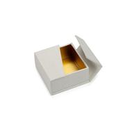 12X Scatola portaconfetti GOFFRATA BIANCA 6x6x3 cm BOMBONIERA 1F6G