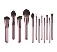 12x Set di pennelli per trucco in polvere Set di pennelli cosmetici con borsa portaoggetti Pennello per ombretto Set di pennelli essenziali di base