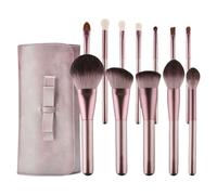 12x Set di pennelli per trucco in polvere Set di pennelli cosmetici con borsa portaoggetti Pennello per ombretto Set di pennelli essenziali di base