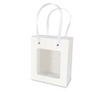 12X Shopper BUSTA box con finestra per BOMBONIERA 18x9x21 cm 1EZK
