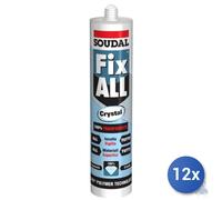 12x SIGILLANTE-ADESIVO FIX ALL CRYSTAL TRASPARENTE ML 290
