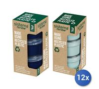 12x Sistema Renew Set 3 Contenitori, Polipropilene, 35ml
