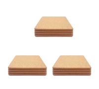 12X Sottobicchiere nel Sughero Quadrato Spesso Ad Alta Densità per Piatti C4528