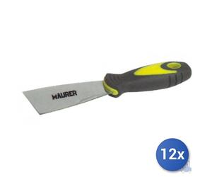 12x SPATOLA MAURER PER STUCCATORI LAMA ACCIAIO INOX MANICO BICOMPONENTE mm 40