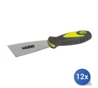 12x SPATOLA MAURER PER STUCCATORI LAMA ACCIAIO INOX MANICO BICOMPONENTE mm 60