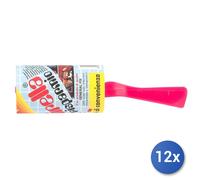 12x Spazzole adesive colori assortiti in plastica modello Pulirella da Mt 10