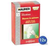 12x STUCCO IN POLVERE MAURER EDILBRIKO SCATOLA KG 1