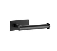 12X Supporto Per Rotoli Di Carta Igienica EDS Autoadesivo Nero Opaco 16X8X4 Cm