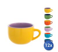 12x Tazze Caffè Home Samba In Ceramica Senza Piatti Colori Assortiti Cc115
