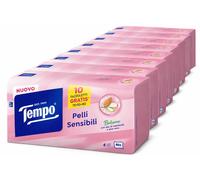 12X Tempo Fazzoletti Pelli Sensibili 80 Veline con Aloe e Olio Mandorla