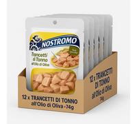 12x Trancetti di Tonno all’Olio di Oliva 74g - In Busta Pronti all’Uso