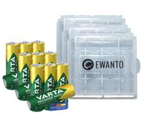 12x Varta Cell AA Batteria Mignon NiMH 2600 mAh 5716 Bulk + 3x Battery Box